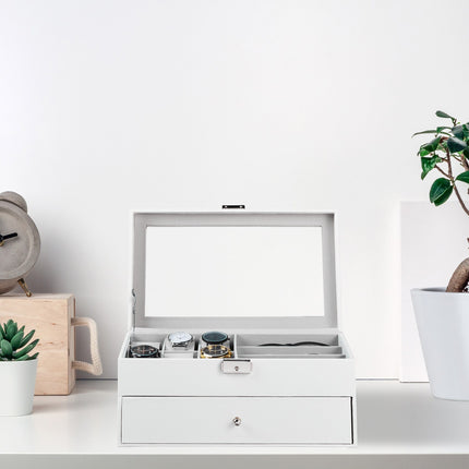 Jewelry storage with drawer