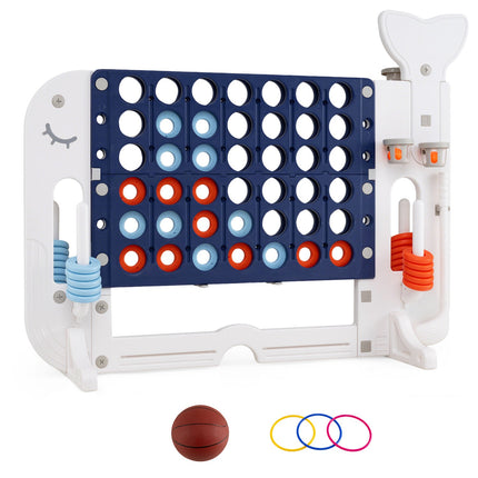 Jumbo 4-in-1 Connect Game Set with Ring Toss and Cup Holders