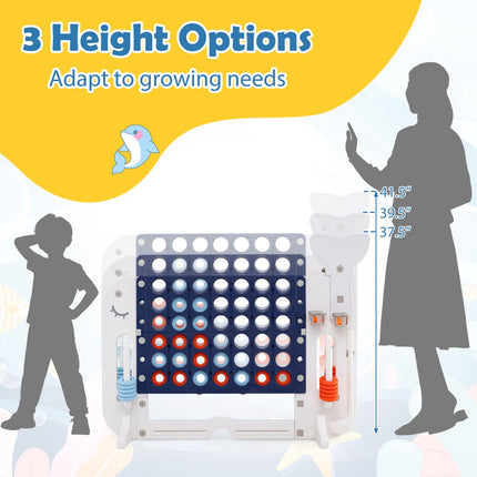 Jumbo 4-in-1 Connect Game Set with Ring Toss and Cup Holders