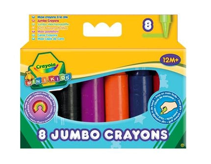 Jumbo Crayons for Kids, 8-Pack, Non-Toxic, Easy to Grip
