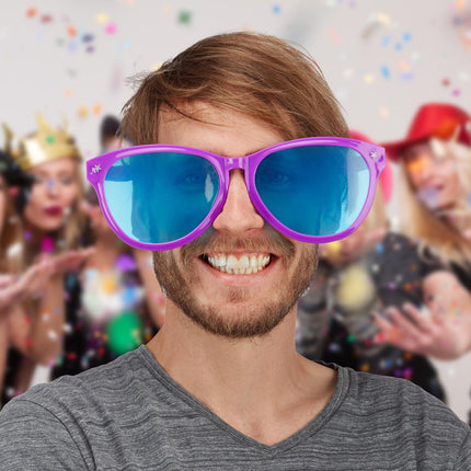 Jumbo Party Glasses – Extra-Large Blue Tinted Lenses