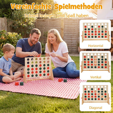 Jumbo Wooden Connect 4 Game with 42 Pieces