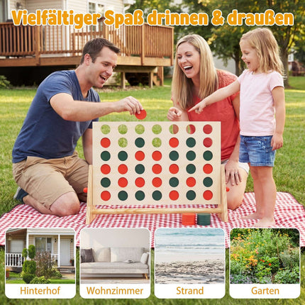 Jumbo Wooden Connect 4 Game with 42 Pieces