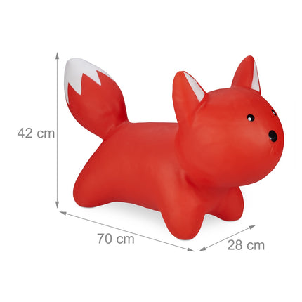 Jumping animal fox red