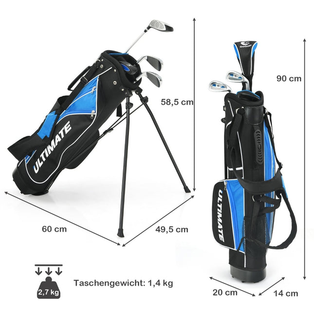 Junior golfclubset, 5-delig met tas, voor kinderen van 8-10 jaar.