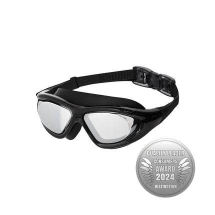 Junior Swimming Goggles – Black, Anti-Fog, UV Protection