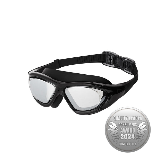 Junior Swimming Goggles – Black, Anti-Fog, UV Protection