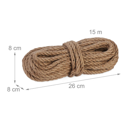 Jute cable 10 mm x 15 m set of 2