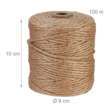 Jute cable 3 mm x 100 m set of 3