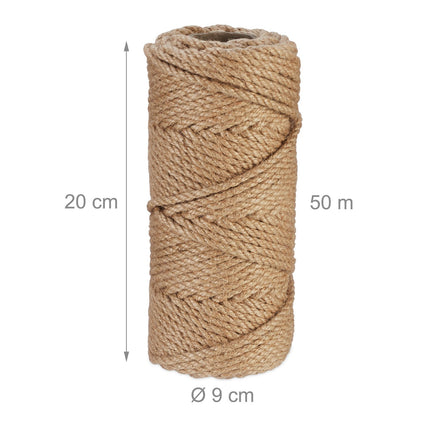 Jute cable 5 mm x 50 m set of 2