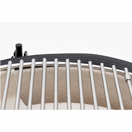 Kamado Ceramic Charcoal Grill, 18", Stainless Steel Grate