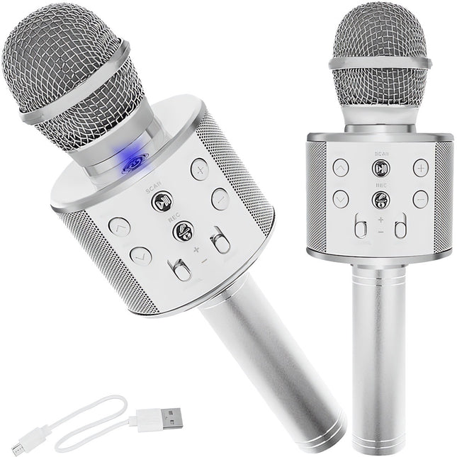 Karaoke microphone - silver Izoxis 22188