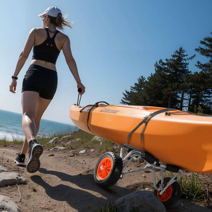 Kayak Cart, 250 lb Capacity, Foldable, 10 in Solid Tires