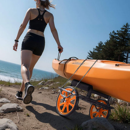 Kayak Cart 330 lb Capacity, 15 in Solid Tires, Kickstand