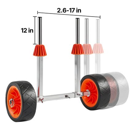 Kayak Cart Dolly, 250 lb Capacity, 7.5 in Solid Tires