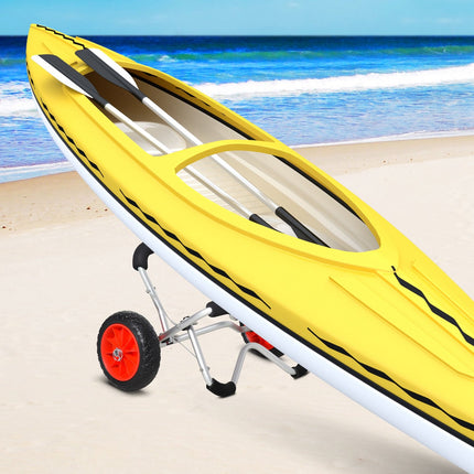 Collapsible aluminum kayak trailer with PU tires, 75 kg capacity
