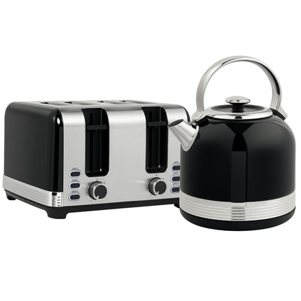 Kettle and Toaster Set, 7 Browning Levels, 1.7L, Black