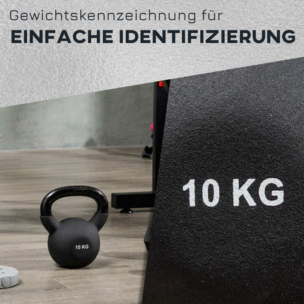 Kettlebell 10 Kg, Neoprene coated cast iron, floor friendly