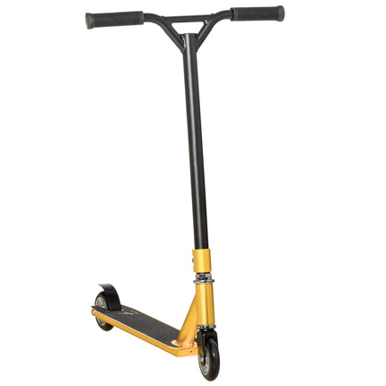 Kick Stunt Scooter, 360° Steering, Rubber Grip, Gold
