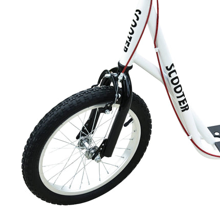 Kick scooter for children with handbrake and pneumatic tires