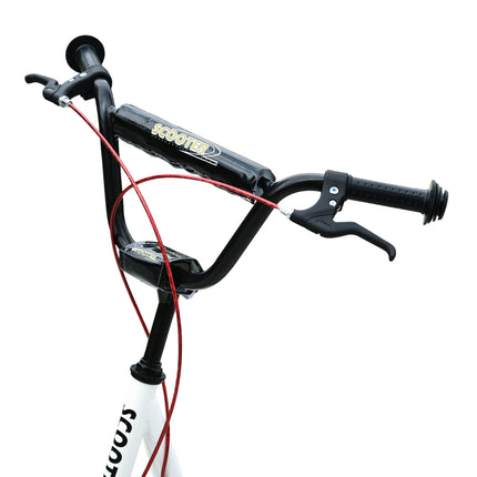 Kick scooter for children with handbrake and pneumatic tires