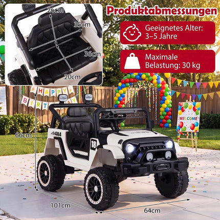 Kids' 12V Electric Car, Remote Control, Black, 60kg Capacity