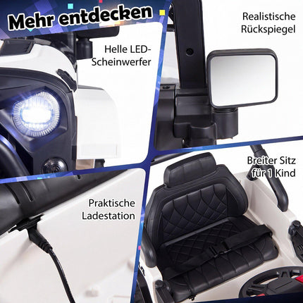 Kids' 12V Electric Car, Remote Control, Black, 60kg Capacity