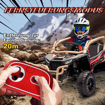 Kids 12V Electric Off-Road Vehicle, Remote, LED, Yellow