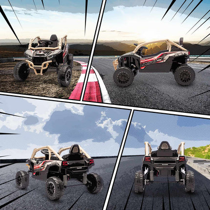 Kids 12V Electric Off-Road Vehicle, Remote, LED, Yellow