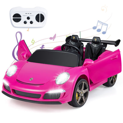Kids 12V Electric Ride-On Car, Remote Control, Pink