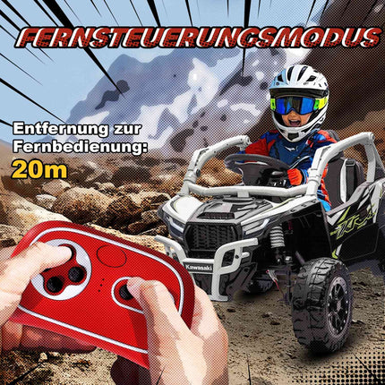 Kids 12V Electric Ride-On Car with Remote, Gray