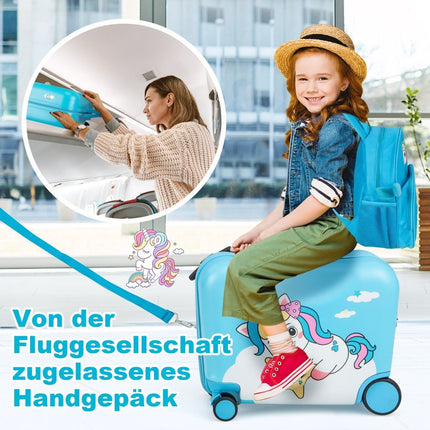 Kids' 2-Piece Luggage Set – Ride-On Suitcase & Backpack