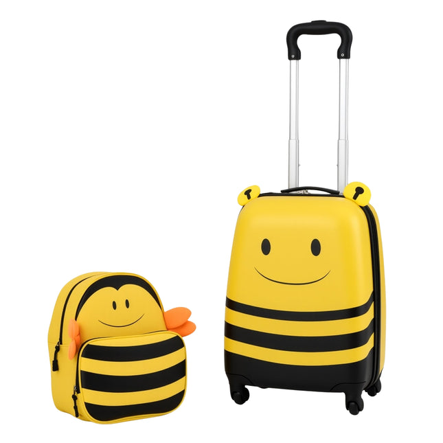 2-delige bagageset voor kinderen - trolley en rugzak, ABS-behuizing