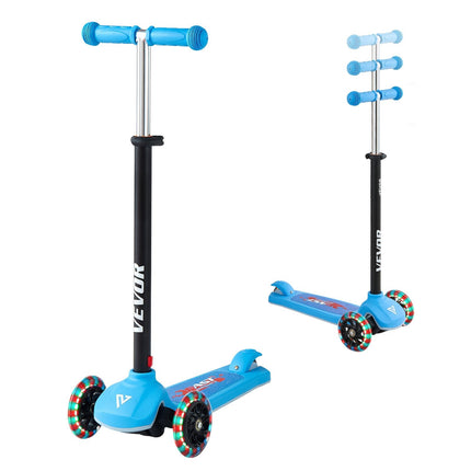 Kids 3-Wheel Kick Scooter, Light-Up Wheels, Adjustable Bar