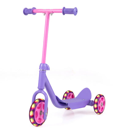 Kids 3-Wheel Scooter with LED Wheels, Purple