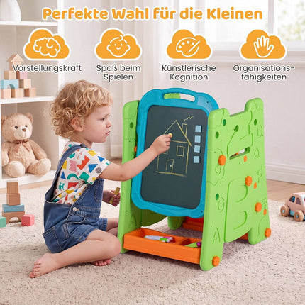 Kids 3-in-1 Art Easel with Magnetic Board, Green