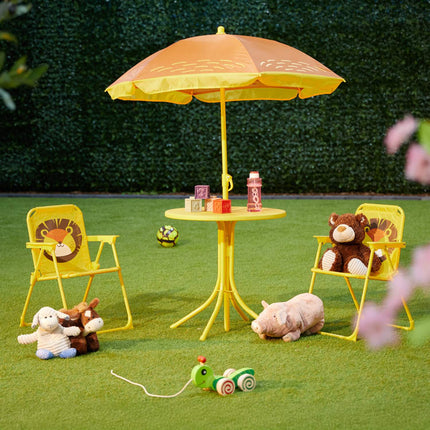Kids' 4-Piece Camping Furniture Set with Parasol
