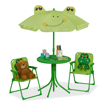 Kids' 4-Piece Outdoor Furniture Set with Parasol
