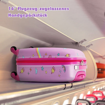 Kids' 5-Piece Luggage Set: 16"" Suitcase, Backpack, Pink