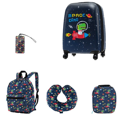 Kids' 5-Piece Luggage Set with 16"" Suitcase & Backpack