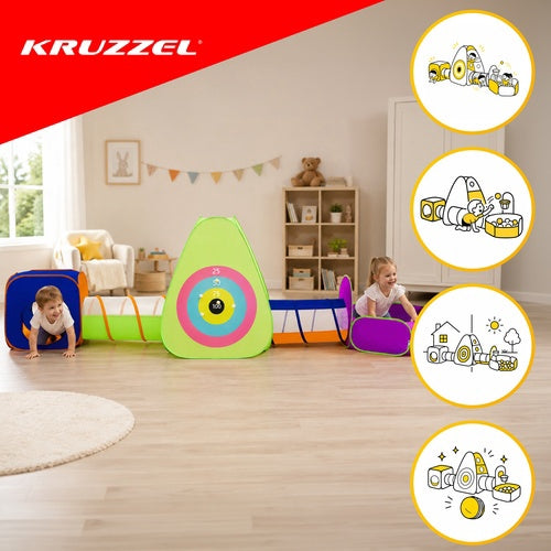 Kindertentenset 5-in-1 met tunnels en 100 ballen