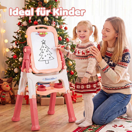 Kids' Adjustable 4-in-1 Art Easel with Accessories