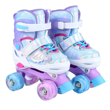 Kids Adjustable Roller Skates, Light-Up Wheels, Ages 5-7, Blue