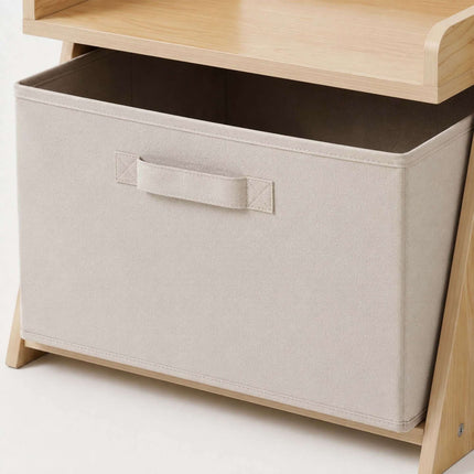 Kids' Bookcase with Fabric Pockets & Removable Box