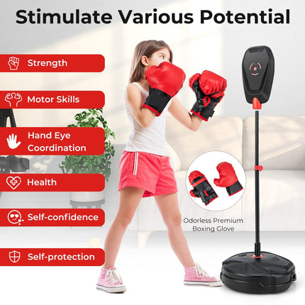 Kids Boxing Set – Adjustable Punching Bag With Gloves