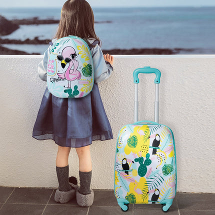 Kids Carry-On Luggage Set, 16in Suitcase, 12in Backpack
