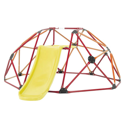 Kids Climbing Dome with Slide, 180kg Capacity, Orange/Red