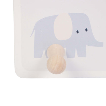 Kids' Coat Rack with 4 Hooks, MDF & Pine, 10x38 cm