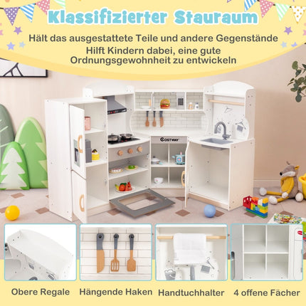 Kids Corner Play Kitchen with Lights, Sound, and Ice Maker