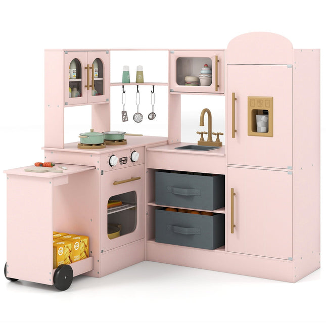 Kids' Corner Wooden Play Kitchen with Light & Sound